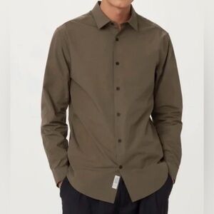 Frank & Oak Organic Men's Olive Green Shirt